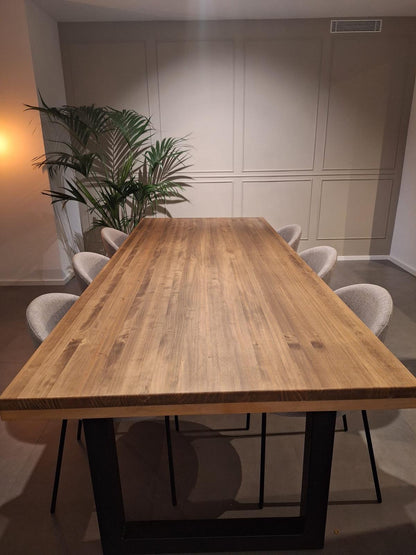 MESA DE COMEDOR ARTESANAL - 240 X 100 X 77 X 6 CM