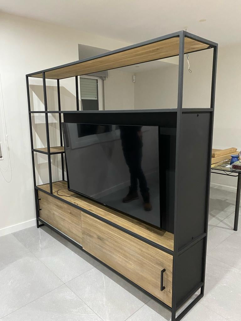MUEBLE TV SEPARADOR DE AMBIENTE - 200 X 180 X 40 CM